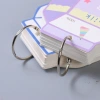 Creative clasp notepad with logo printing, portable student word book, card loose-leaf book, tear-off message notepad Specification image